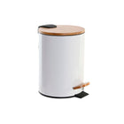 Papierkorb mit Pedal DKD Home Decor natürlich Weiß Orientalisch 3L