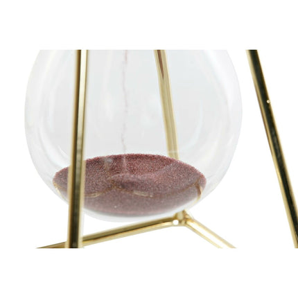 Deko-Figur DKD Home Decor Sanduhr 8 x 8 x 19 cm Gold Durchsichtig