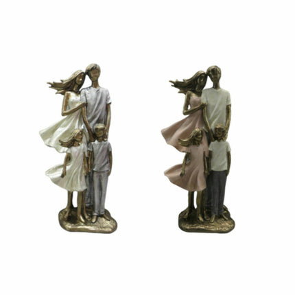 Deko-Figur DKD Home Decor 17 x 10,5 x 35 cm Bunt Familie (2 Stück)