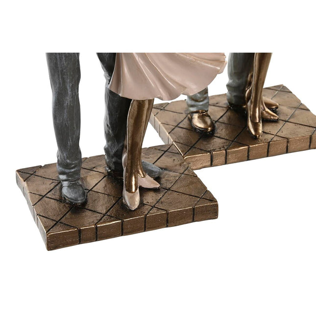 Deko-Figur DKD Home Decor 14 x 8,5 x 29,5 cm Bunt Familie (2 Stück)