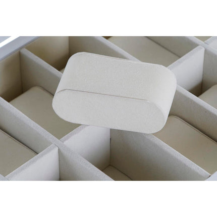 Uhrenbox DKD Home Decor 29 x 20 x 9 cm Kristall Weiß Elfenbein Holz MDF