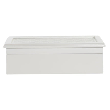 Uhrenbox DKD Home Decor 29 x 20 x 9 cm Kristall Weiß Hellrosa Holz MDF