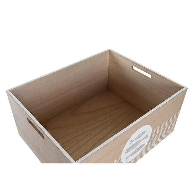 Dekorative Box DKD Home Decor 50 x 40 x 22,5 cm Spiralen Holz MDF Mediterraner