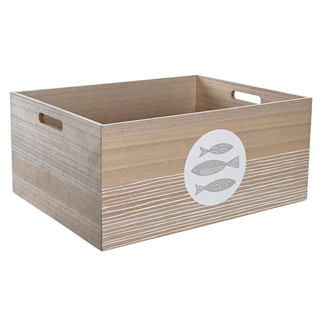 Dekorative Box DKD Home Decor 50 x 40 x 22,5 cm Spiralen Holz MDF Mediterraner