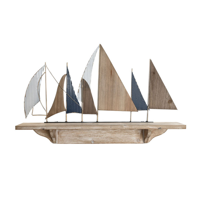 Regale DKD Home Decor Metall Holz Bunt (71 x 12 x 45 cm)