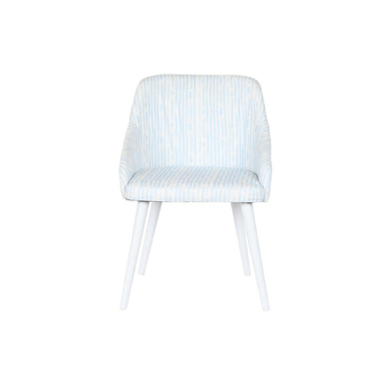 Stuhl DKD Home Decor 53 x 57 x 79 cm Blau Metall Polyester Weiß