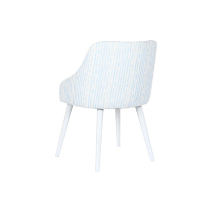 Stuhl DKD Home Decor 53 x 57 x 79 cm Blau Metall Polyester Weiß