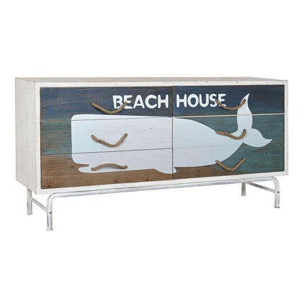 Anrichte DKD Home Decor Metall Holz Bunt (160 x 40 x 82,5 cm)