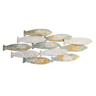 Wanddekoration DKD Home Decor Gold Metall Fische (96 x 37 x 3 cm)