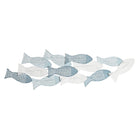 Wanddekoration DKD Home Decor 100 x 5 x 30 cm Blau Weiß Mediterraner Fische