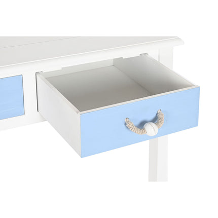 Konsole DKD Home Decor Braun Schnur Weiß Himmelsblau Marineblau Holz MDF (80 x 40 x 75 cm)