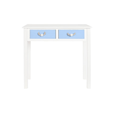 Konsole DKD Home Decor Braun Schnur Weiß Himmelsblau Marineblau Holz MDF (80 x 40 x 75 cm)