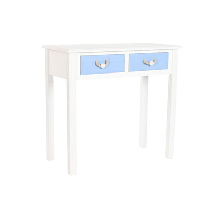 Konsole DKD Home Decor Braun Schnur Weiß Himmelsblau Marineblau Holz MDF (80 x 40 x 75 cm)