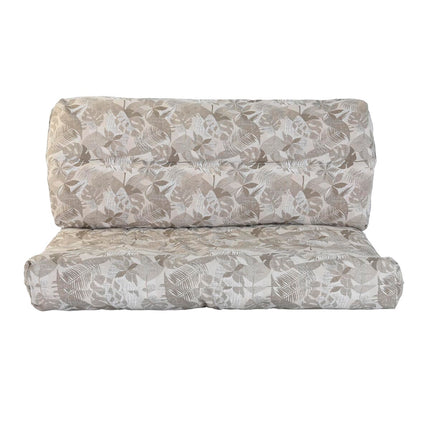 Kissen DKD Home Decor Boden 120 x 80 x 16 cm Grau Aluminium Hellbraun Pflanzenblatt