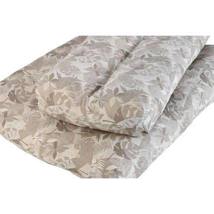 Kissen DKD Home Decor Boden 120 x 80 x 16 cm Grau Aluminium Hellbraun Pflanzenblatt