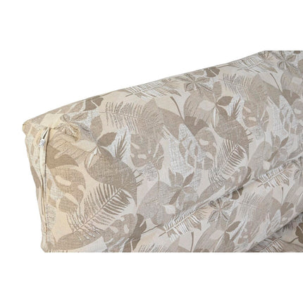 Kissen DKD Home Decor Boden 120 x 80 x 16 cm Grau Aluminium Hellbraun Pflanzenblatt