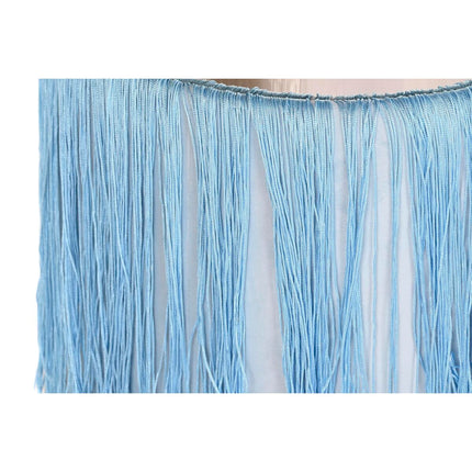 Fußstütze DKD Home Decor Silberfarben Metall Himmelsblau Marineblau Randbereich 35 x 35 x 41 cm (2 Stück)