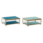 Box-Schmuckkästchen DKD Home Decor Kristall türkis Himmelsblau Eisen (15 x 10 x 6 cm) (2 Stück)