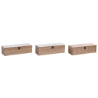 Teebox DKD Home Decor 30 x 9 x 8 cm Kristall Rosa Weiß 3 Stücke Holz MDF