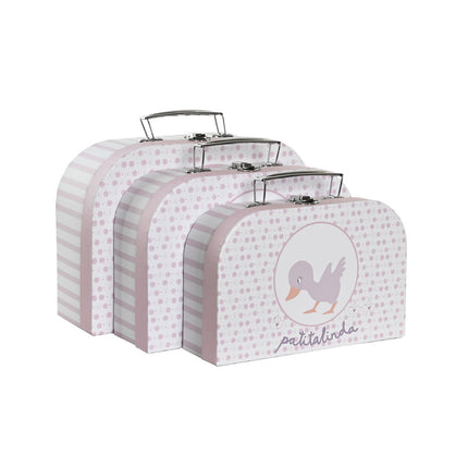 Set dekorativer Karten DKD Home Decor Rosa Metall Bunt Pappe (28 x 9,5 x 20 cm)