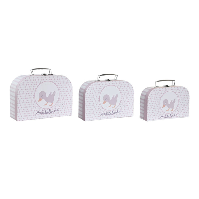 Set dekorativer Karten DKD Home Decor Rosa Metall Bunt Pappe (28 x 9,5 x 20 cm)