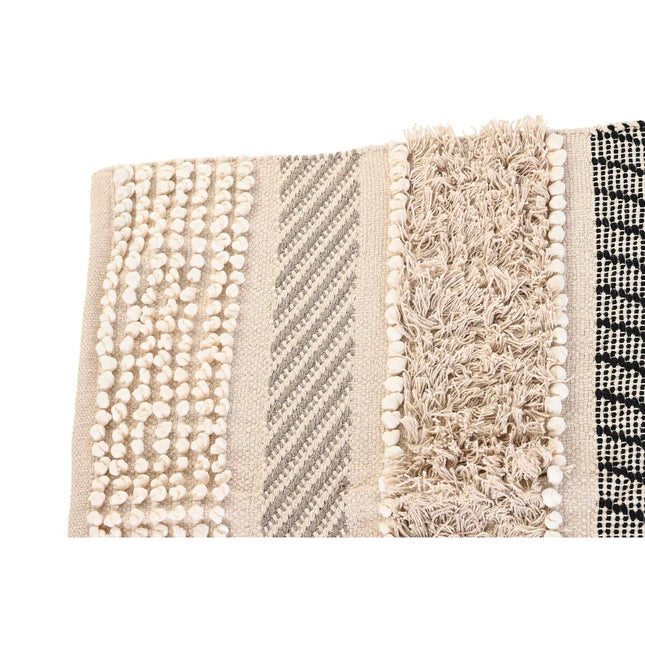 Teppich DKD Home Decor 180 x 120 x 1 cm Schwarz Beige Baumwolle Boho