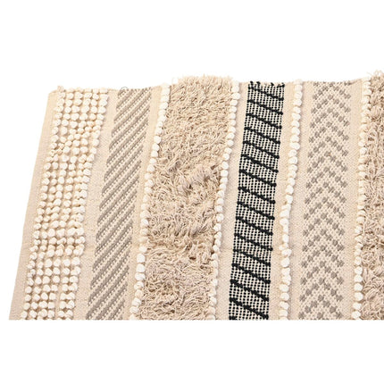 Teppich DKD Home Decor 230 x 160 x 1 cm Schwarz Beige Baumwolle Boho