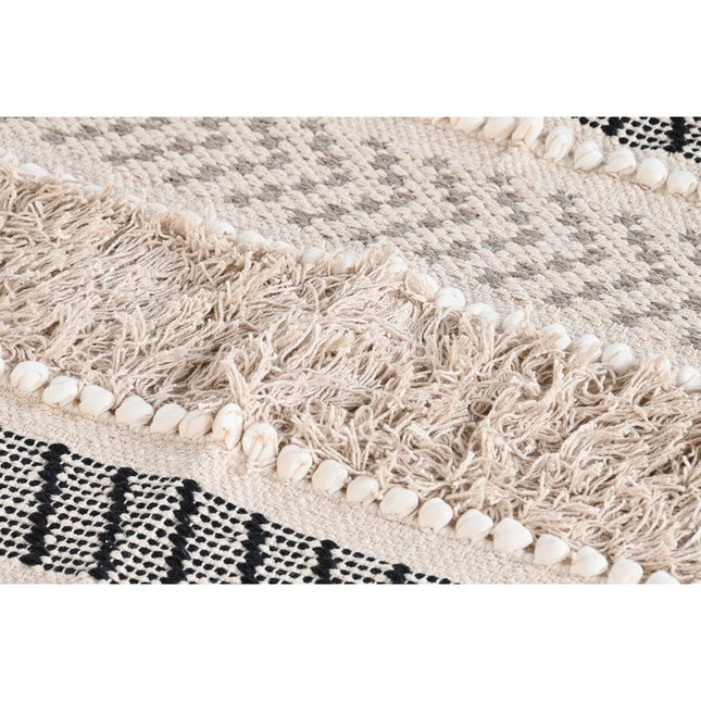 Teppich DKD Home Decor 230 x 160 x 1 cm Schwarz Beige Baumwolle Boho