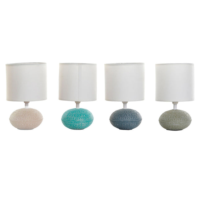 Tischlampe DKD Home Decor Rot Beige Blau Gelb Steingut 220 V 25 W 4 Stücke 14 x 14 x 23 cm
