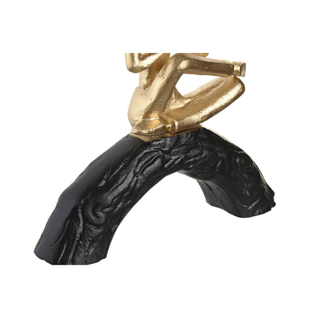 Deko-Figur 28 x 7 x 35 cm 28 x 8 x 36 cm Schwarz Gold Yoga (3 Stück)