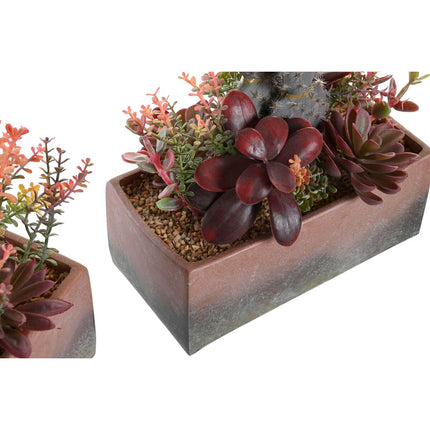 Dekorationspflanze DKD Home Decor 19 x 9 x 22 cm Rosa Orange Kaktus Moosgummi Polypropylen (2 Stück)