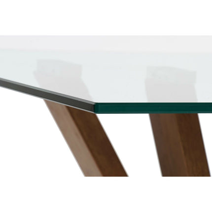 Couchtisch DKD Home Decor Kristall Nussbaumholz Aluminium 130 x 70 x 42 cm