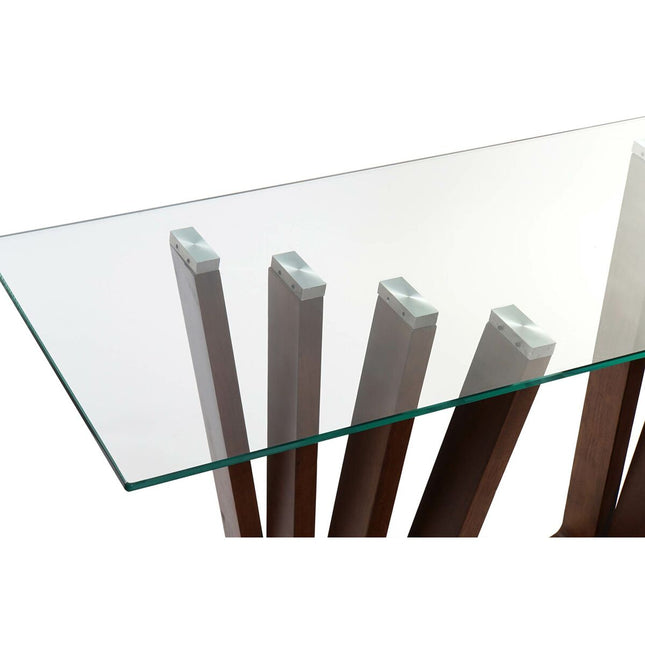 Beistelltisch DKD Home Decor Kristall Braun Durchsichtig Nussbaumholz 145 x 45 x 75 cm