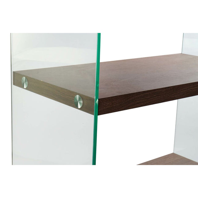 Regal DKD Home Decor 80 x 40 x 150 cm Kristall Nussbaumholz Dunkelbraun Holz MDF