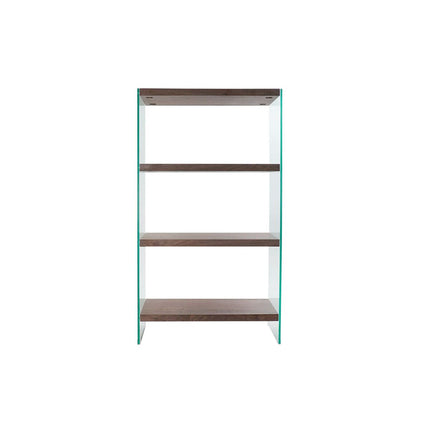 Regal DKD Home Decor 80 x 40 x 150 cm Kristall Nussbaumholz Dunkelbraun Holz MDF