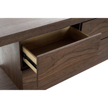Anrichte DKD Home Decor Kristall Braun Durchsichtig Nussbaumholz 160 x 45 x 80 cm Holz MDF