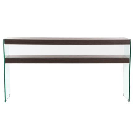 Beistelltisch DKD Home Decor Kristall Braun Durchsichtig Nussbaumholz 160 x 45 x 80 cm Holz MDF