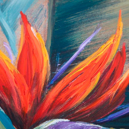 Satz mit 3 Bildern DKD Home Decor Tropical (90 x 3,7 x 90 cm)