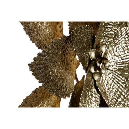 Wanddekoration DKD Home Decor 56 x 4,5 x 56 cm Blume Gold Moderne