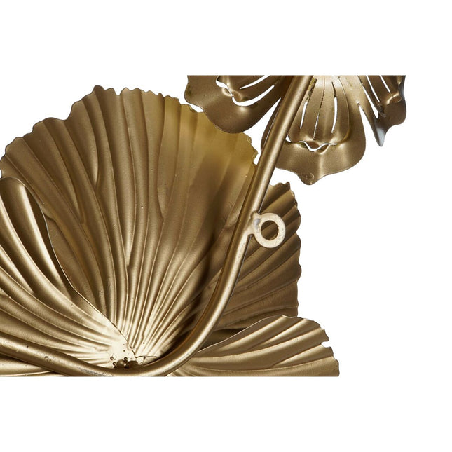 Wanddekoration DKD Home Decor 93 x 8,3 x 54 cm Gold Weiß Blomster