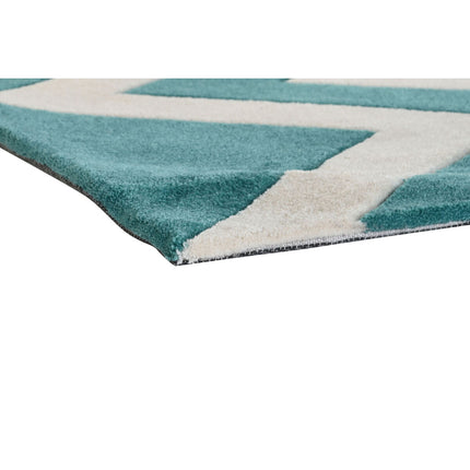 Teppich DKD Home Decor Polyester Zick-Zack zweifarbig 120 x 180 x 2 cm
