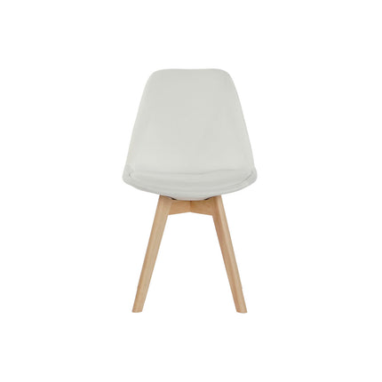 Stuhl DKD Home Decor 48 x 56 x 83 cm Schaum Weiß Buche