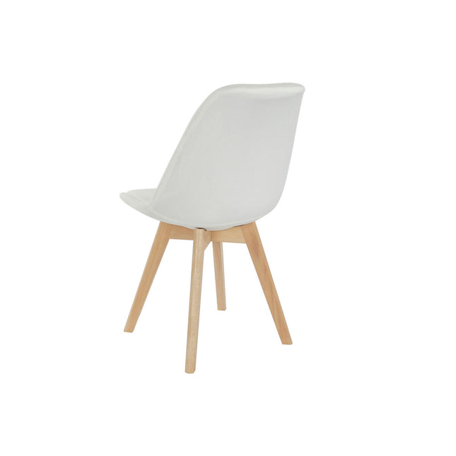 Stuhl DKD Home Decor 48 x 56 x 83 cm Schaum Weiß Buche