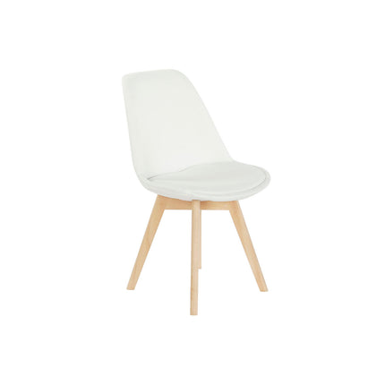Stuhl DKD Home Decor 48 x 56 x 83 cm Schaum Weiß Buche