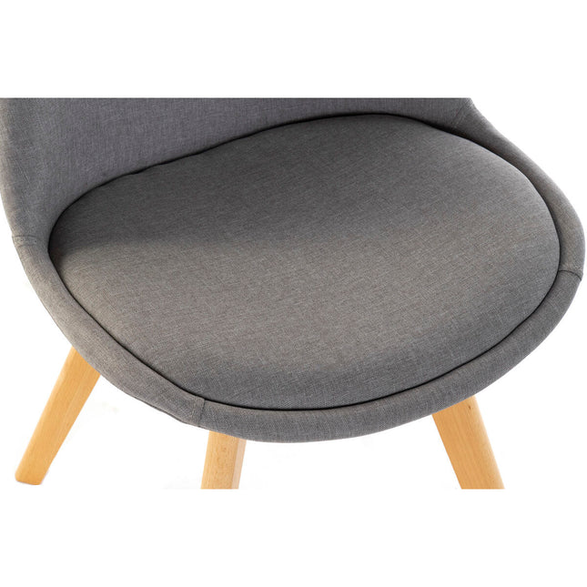 Stuhl DKD Home Decor 48 x 56 x 83 cm Schaum Grau Braun Buche