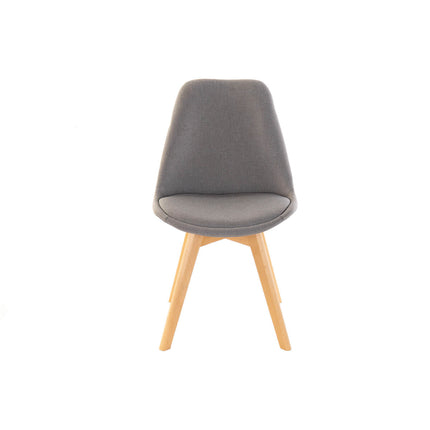 Stuhl DKD Home Decor 48 x 56 x 83 cm Schaum Grau Braun Buche