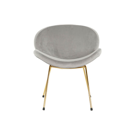 Stuhl DKD Home Decor 62 x 58 x 73 cm Gold Metall Hellgrau