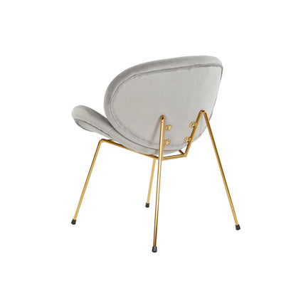Stuhl DKD Home Decor 62 x 58 x 73 cm Gold Metall Hellgrau