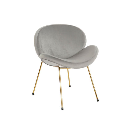 Stuhl DKD Home Decor 62 x 58 x 73 cm Gold Metall Hellgrau