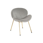 Stuhl DKD Home Decor 62 x 58 x 73 cm Gold Metall Hellgrau